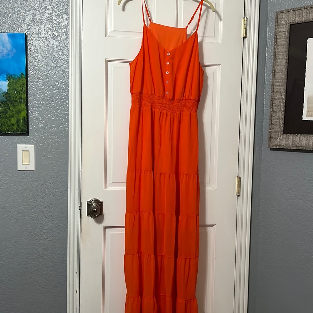 Orange maxi dress